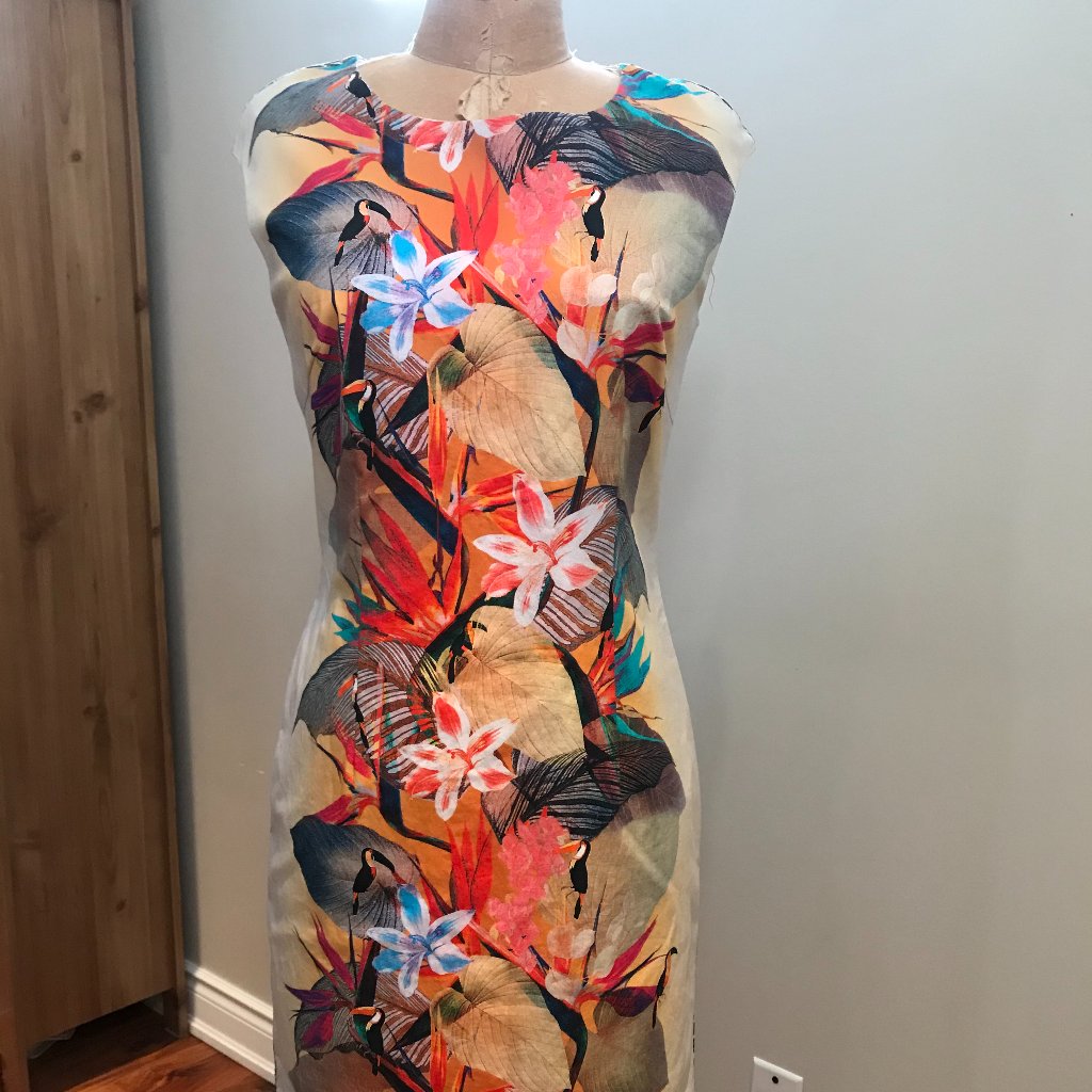 Simon Chang Dress Leopard Print Back